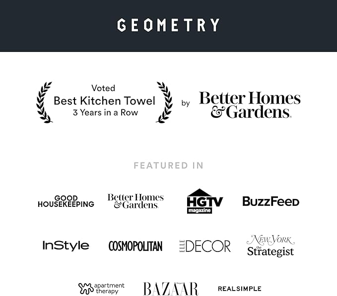 GEOMETRY Kitchen Tea Towels - Quick Dry Microfiber Dish Towels for Kitchen Linen Breeze, 18" x 30" 2 Pack