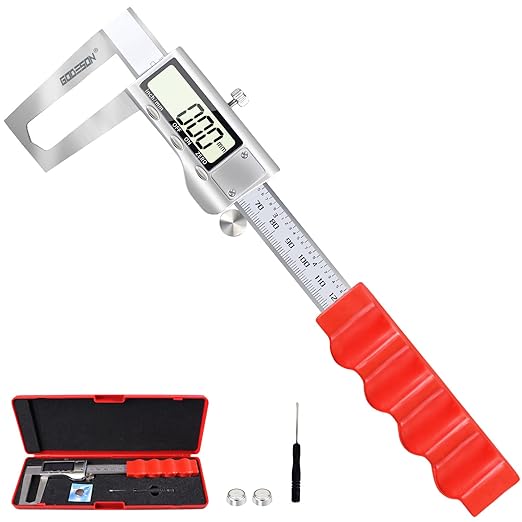 GODESON Disc Brake Rotor Micrometer,Digital Caliper Measuring Tool for Disc Brake-6 Inch/150mm,Brake Measuring Tool wtih Caliper- Inch/Metric Conversion, Brake Caliper with Stainless Steel