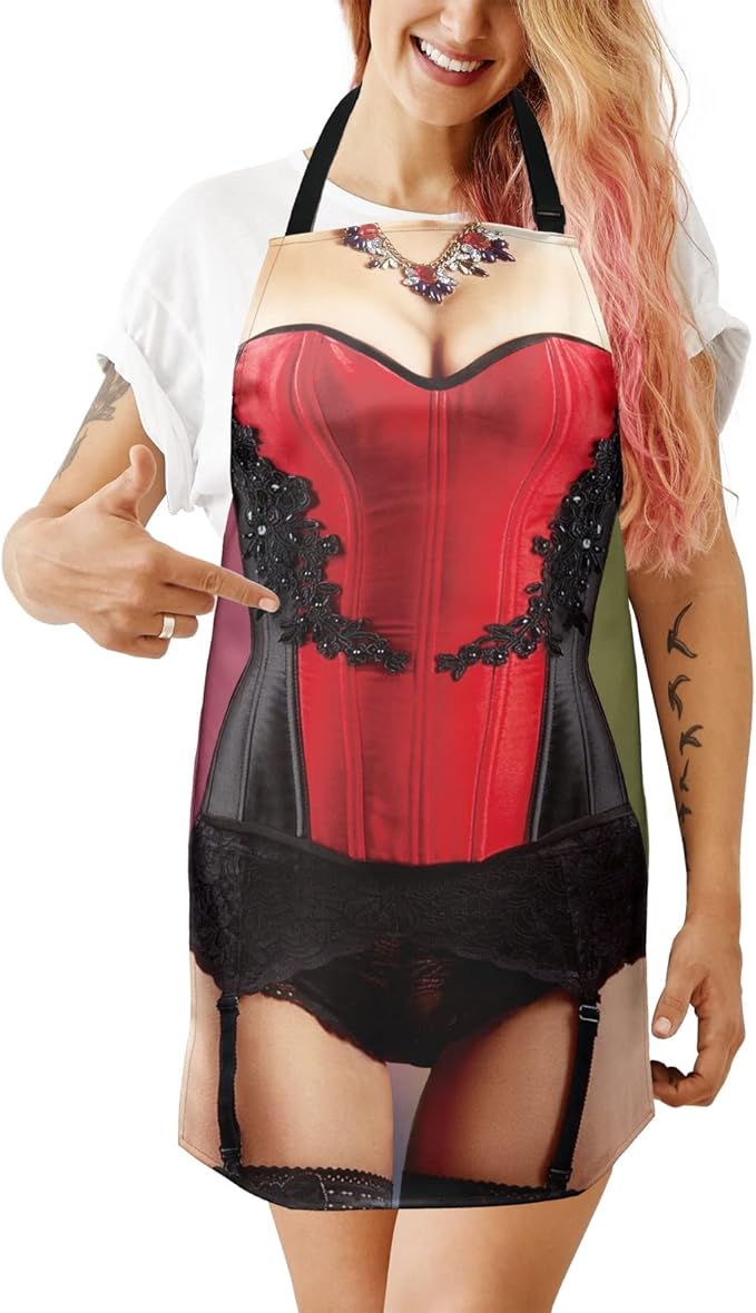 Sexy Aprons for Women Funny Kitchen Cooking Apron for House Warming Party Christmas Gag Gift Exchange