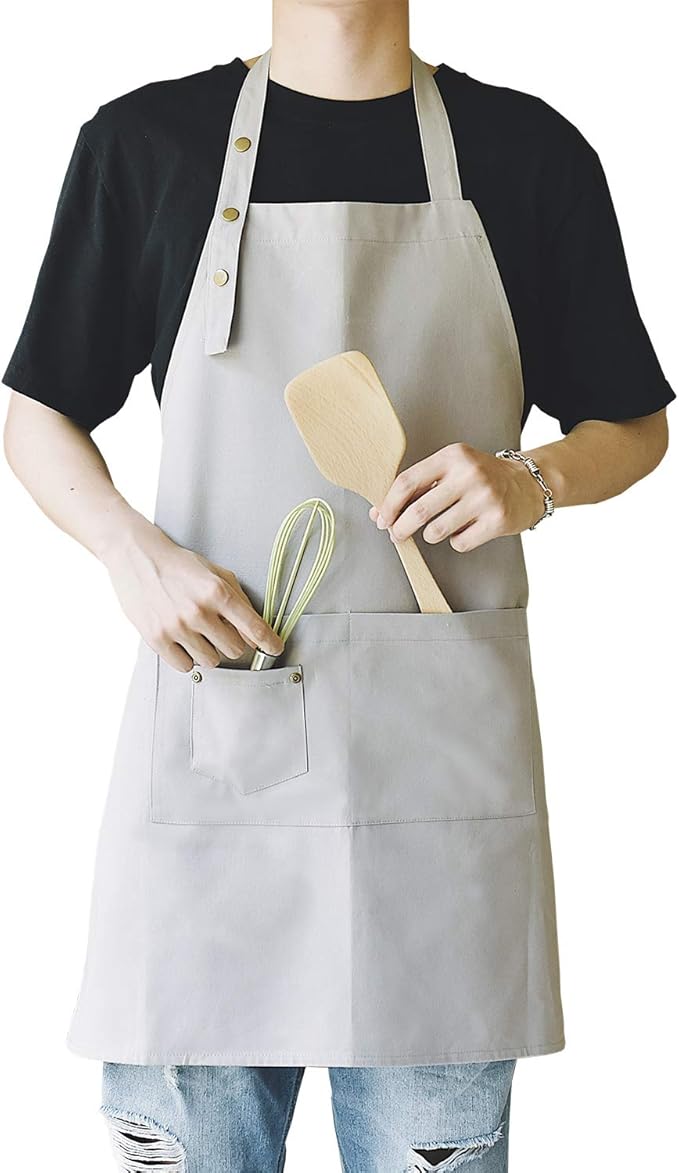 MORNITE Art Aprons for Painting Pottery Ceramics, Mens Women Kitchen Cooking Aprons Waterproof Green