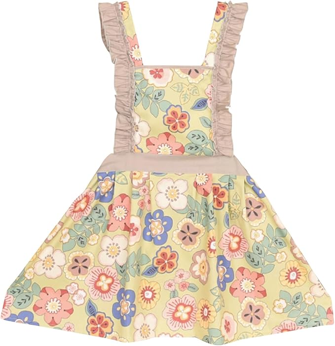 CRB Fashion Kids Cooking Baking Apron | Toddler, Little Girls, Cute Kitchen Chef Aprons
