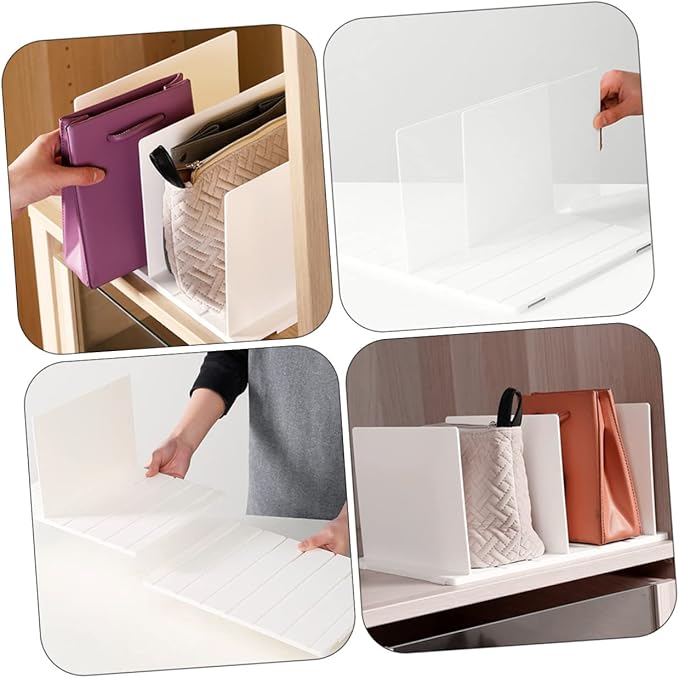 Angoily 1set Multipurpose Drawer Dividers White Storage Organizers for Home Bedroom Closet Kitchen Design for Custom Organization