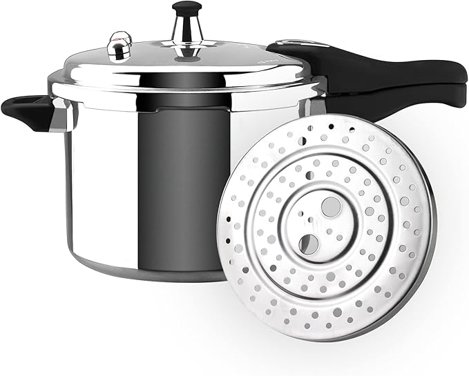 MAGEFESA Avant 8.5-Quart Aluminum Pressure Cooker, Compatible with Gas, Electric, Ceramic Stoves, Pressure Canner, Stovetop Instant Fast Cooking