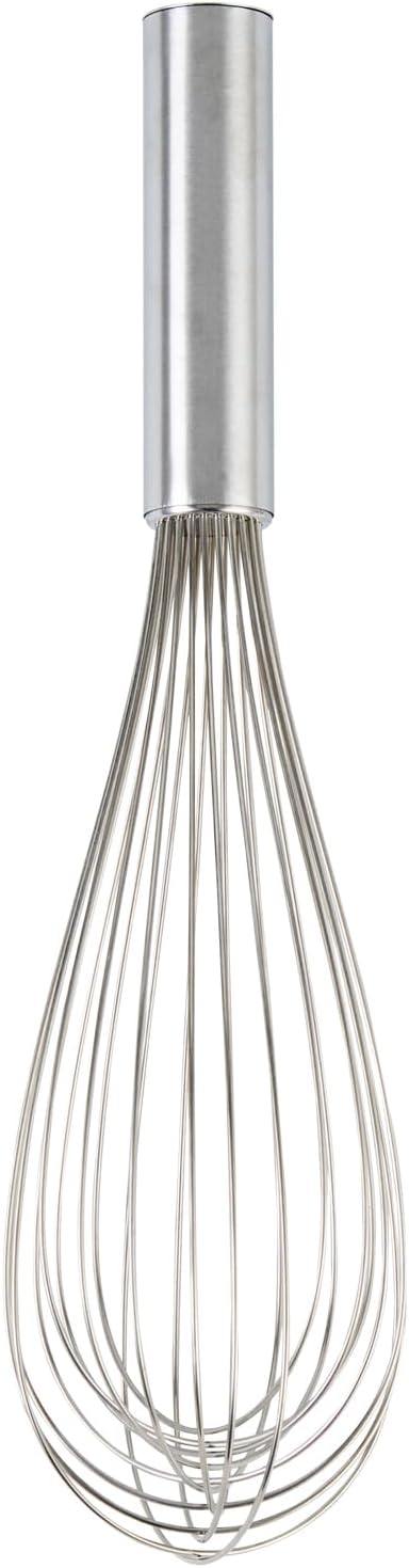 Met Lux 12 x 2.5 x 2.5 Inch Baking Whisk With Ergonomic Handle - Dishwashable Stainless Steel Whisk For Whipping Or Cooking