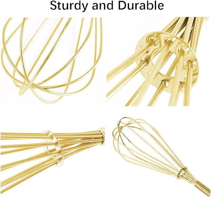 Stainless Steel Mini Whisk Set of 2, Small Wire Hand Whisks, Kitchen Cookware for Cooking, Whisking, Blending, Beating, 5/7/8/10 inch