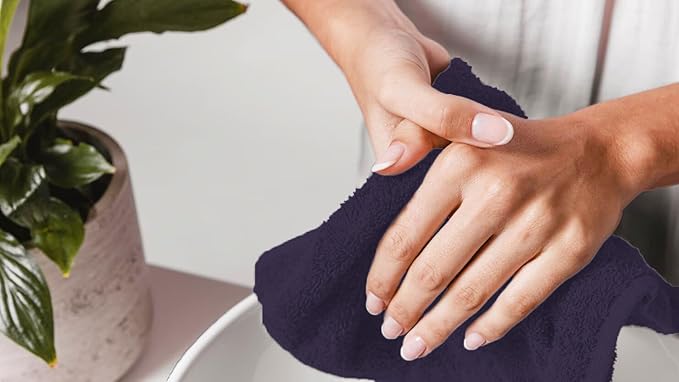 Avalon Towels Cotton Washcloths 24-Pack – 12 x 12 Inch Plum Super Soft & Absorbent Ring-Spun Cotton Wash Cloths for Face, Bath, Spa, Gym, Hotel & Cleaning