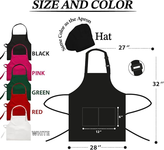 Chef Apron with Custom Name, Personalized Gifts for Men, Gifts for Women, Aprons for Women with Pockets, Valentines Day Gifts, Father's Day Gifts, Christmas Gifts, Anniversary, Mother's Day Gifts