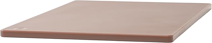 Winco Heavy-Duty Plastic Cutting Board, 12" x 18" x 1/2", Brown