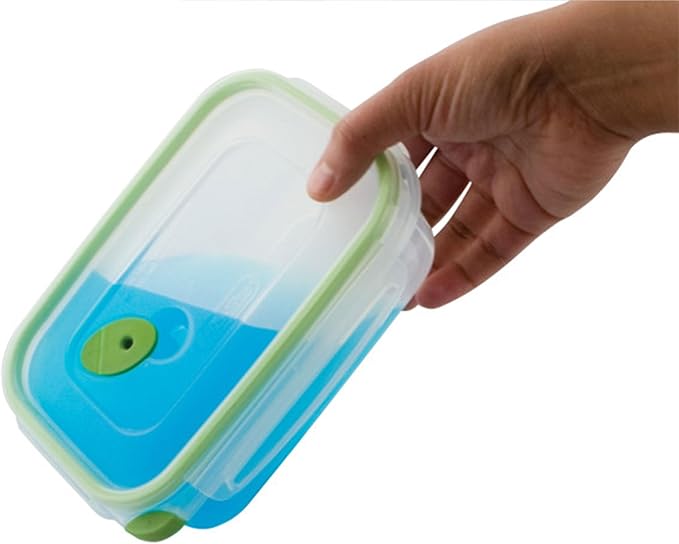 Sterilite Ultra-Seal 4.5 Cup Rectangle, Airtight Food Storage Container, Latching Lid, Microwave and Dishwasher Safe, Clear With Green Gasket, 12-Pack