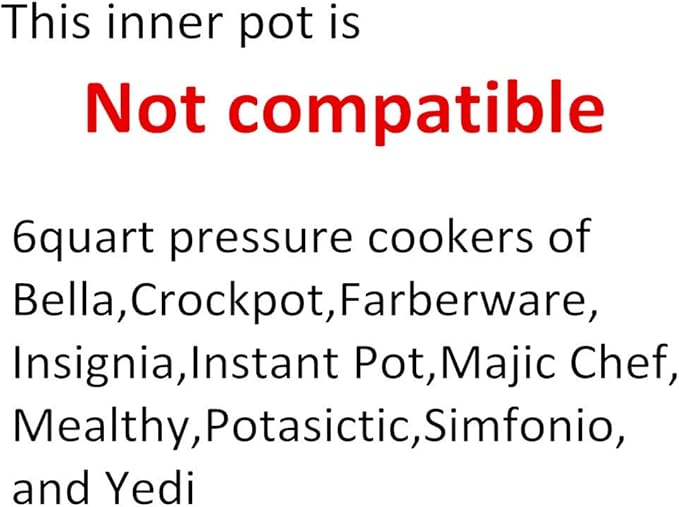 6Qt Power Cooker XL Replacement Inner Pot Stainless Steel Compatible with 6 Quart Power Pressure Cooker PPC770 PPC771 PPC770-1 PRO PCXL-PRO6 YBD60-100 WAL1 WAL2 Stainless Steel Inner Pot Parts - 6 QT
