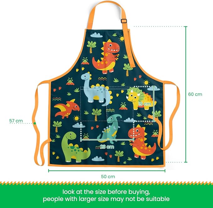 SANDJEST Kids Apron with Chefs Hat Set, Kitchen Apron Gifts
