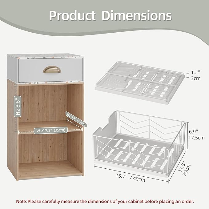 NETEL Pull Out Cabinet Organizer, 4 Pack No Drill Slide Out Drawers for Kitchen Cabinets, Metal Pantry Pull Out Shelves, Kitchen Cabinet Organizer, Pull Out Home Organizers,11.8"W X 15.7"D X 6.9"H