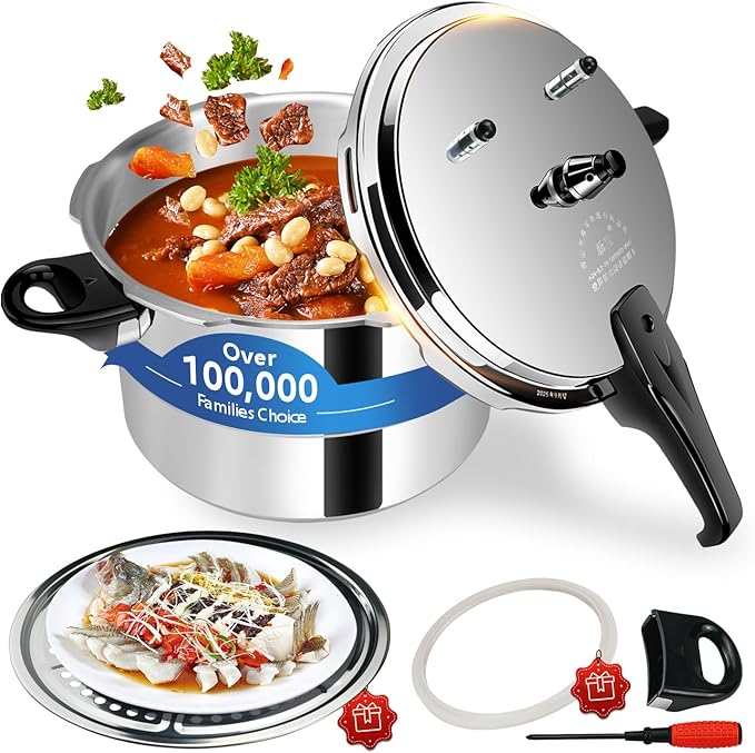 pressure cooker 10.57 qt+, olla de presion,All Stovetops Induction Compatible Thickened Pressure Cooker with Spring ollas de presión para cocinar pressure cooker 10.57 qt