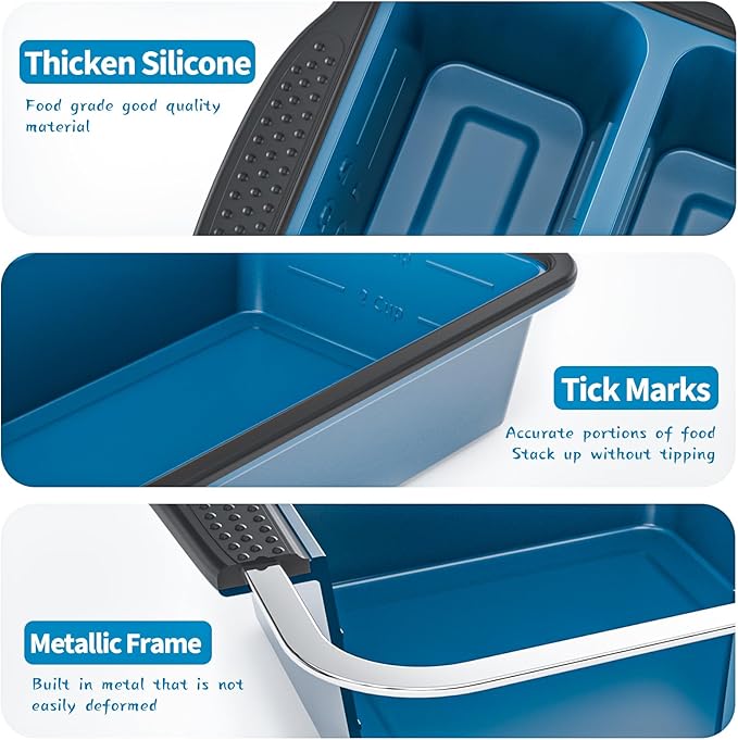 GORCI Silicone Freezer Tray With Lid, 2 Large 4 Cup Large Soup Freezer Molds Container for Meal Prepping, Ice Cube Tray, Perfect for Storing Leftovers, Sauces, Lasagna, 2-Pack