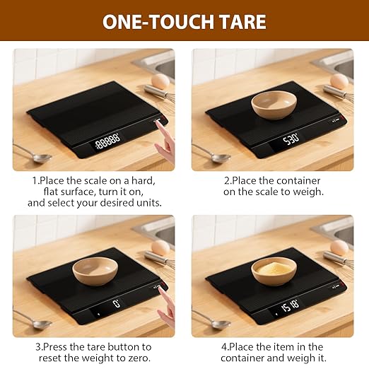 UNIWEIGH Digital Postal Scale with Backlit LCD, 15kg Grams/Oz/Lb/ML, Tare Function, Auto-Off, Large Platform for Mailing, Cooking, and Small Packages