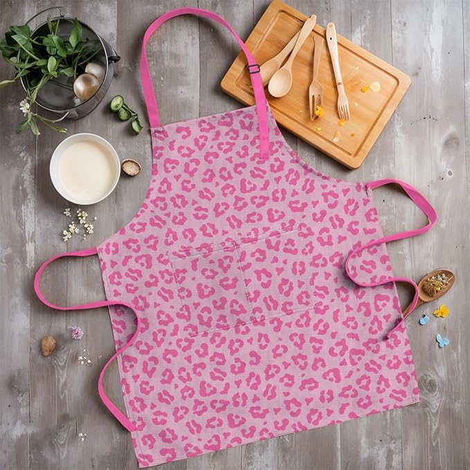 SANDJEST Kids Apron with Chefs Hat Set, Kitchen Apron Gifts