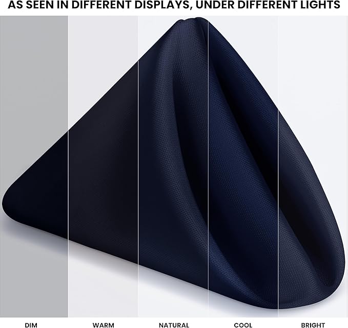 Utopia Home [24 Pack, Navy Blue] Cloth Napkins 17x17 Inches, 100% Polyester Hemmed Edges, Washable and Reusable Ideal for Parties, Weddings and Dinners
