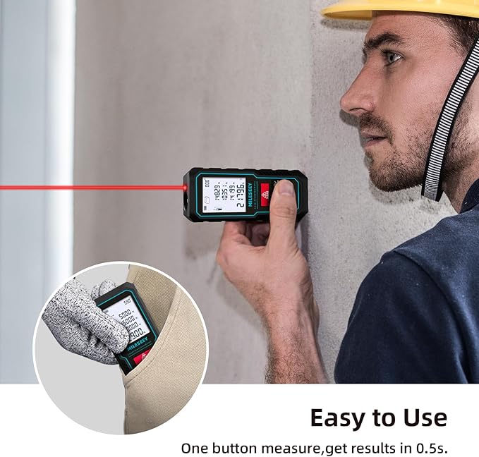 MILESEEY Laser Measurement Tool, 229Ft Laser Measure with Digital Angle Level, Laser Tape Measure with Phone App, Record Data and Make Your own Sketch Support Hand-Drawn Plan/Draw on Picture