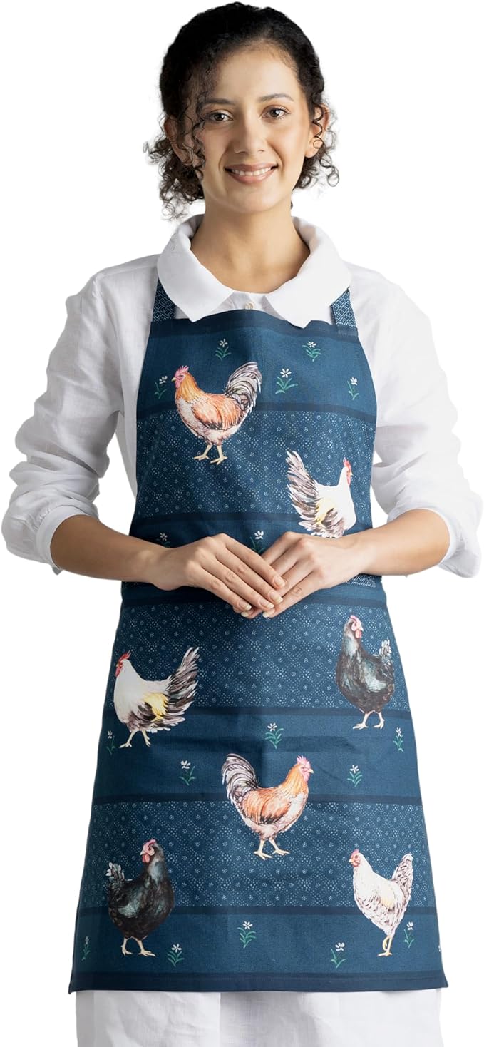 Maison d' Hermine 100% Cotton Apron for women with Pocket Kitchen Chef Apron for Men Cooking Mothers Day Gifts