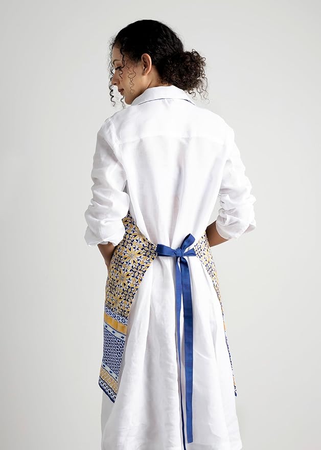 Maison d' Hermine 100% Cotton Apron for women with Pocket Kitchen Chef Apron for Men Cooking Mothers Day Gifts