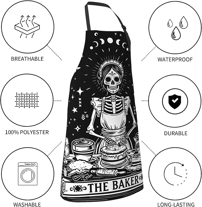 Funny Apron Polyester Grooming Aprons with Pocket for Cooking Kitchen Grilling Adults