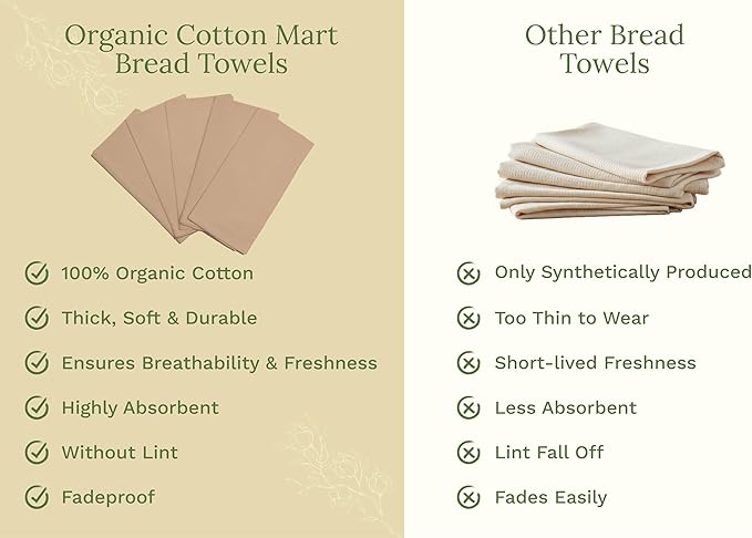 Beige Flour Sack Tea Towels - 100% Organic Cotton, 5 Pack, 27"x27", Highly Absorbent Beige Dish Towels - Versatile Lint-Free Kitchen Towels for Baking - Customizable and Easy to Embroider (5 Pack)