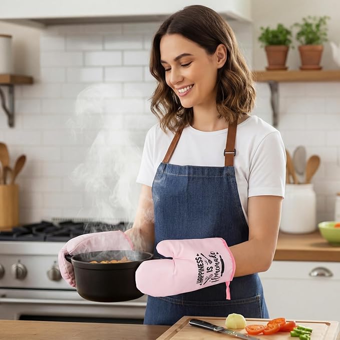 Leinuosen 8 Pcs Kitchen Towels and Oven Mitts Sets Pot Holders Dishcloths Set Kitchen Decorative Accessories Absorbent Potholders Heat Resistant for Chef Baking Cooking