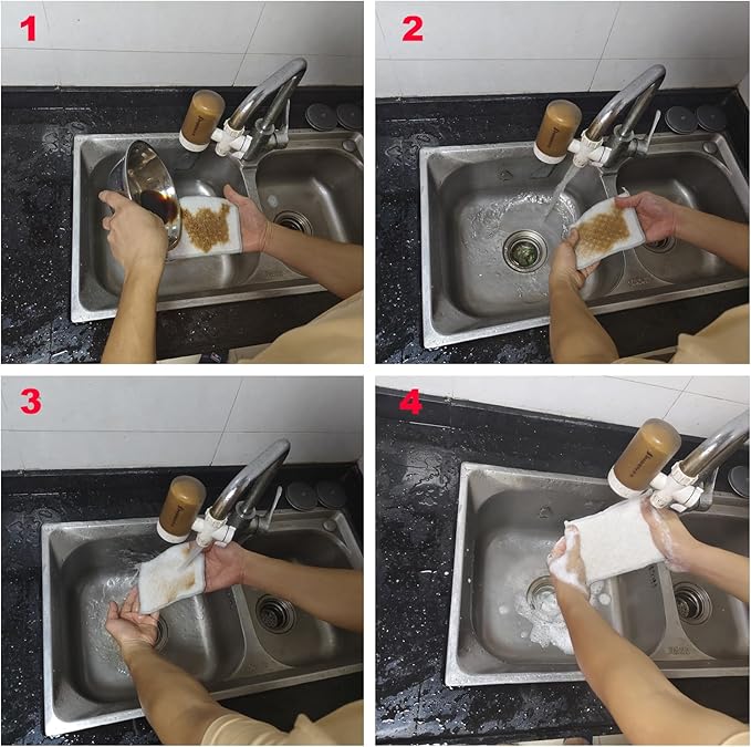 New thickened double-sided metal wire dishwashing cloth, suitable for both dry and wet use, scratch free dishwashing cloth, suitable for kitchen cleaning, cookware, tableware, sink (2 pieces)