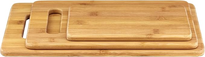 Totally Bamboo Cutting Boards for Kitchen, Set of 3 – Bamboo Wood Cutting Board Set in Large, Medium & Small Sizes