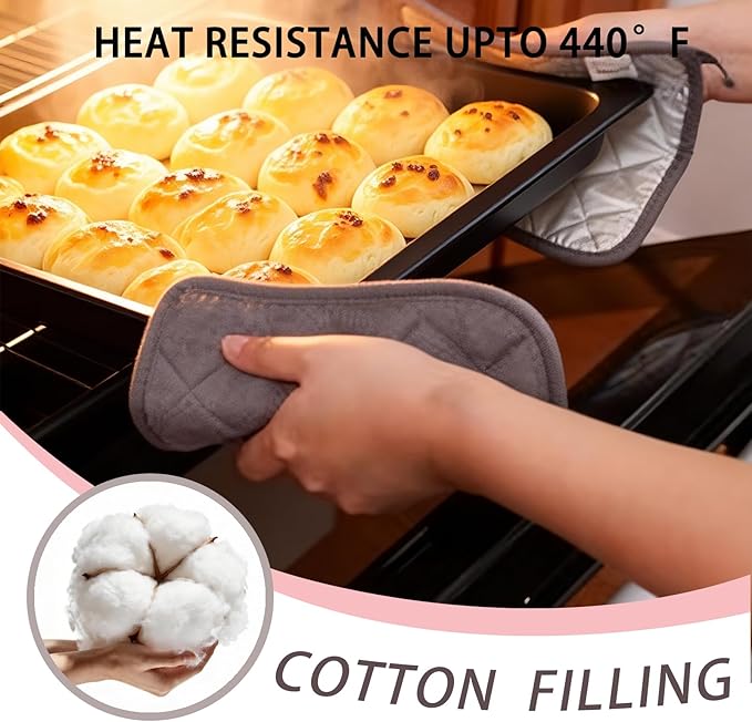 4 Pack Pot Holders for Kitchen Clearance Oven Potholders Sets for Kitchens Hot Pads for Kitchen Countertops Heat Resistant Grey