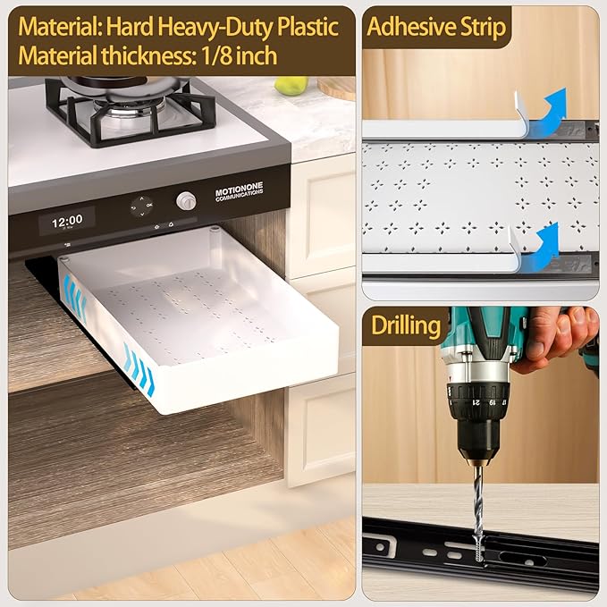 Heavy Duty Pull Out Kitchen Cabinet Organizer,ABS Material Prevent Rust Kitchen Organization,No Punch for Cupboard, Bathroom Cabinet Organizer, Pantry, Slide Out Drawers Shelf Storage,3 Size