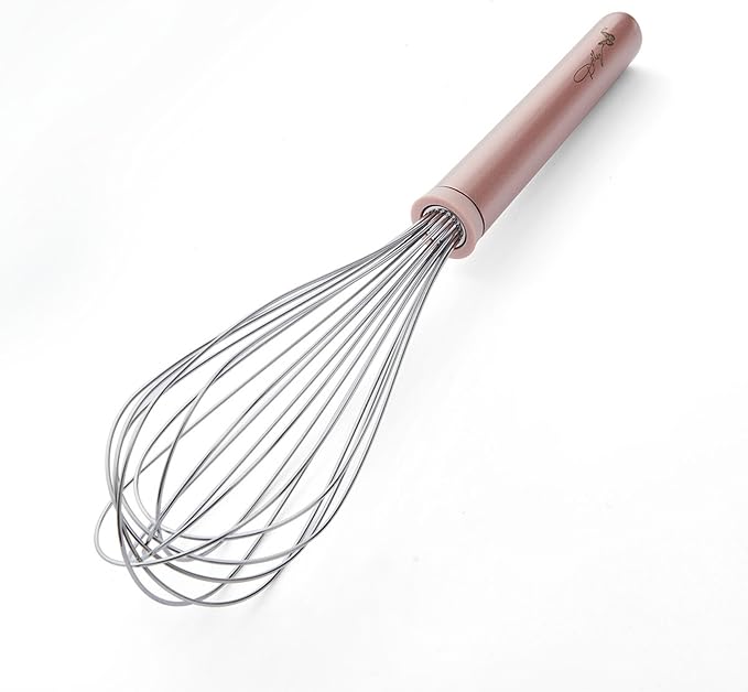 Dolly Parton Whisk – 12-Inch Stainless Steel Whisk with Blush Details, Ergonomic Handle, Dishwasher Safe, Perfect for Beating Eggs, Whipping Cream & Mixing Batters