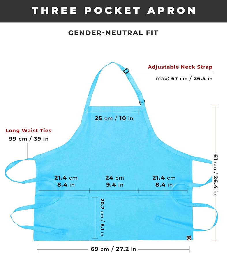 Chef Works Unisex Three Pocket Apron