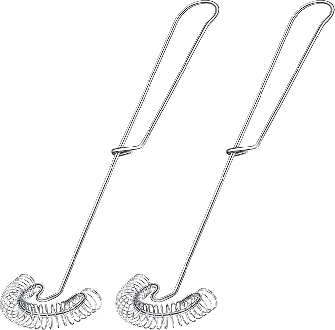 Patelai 2 Pieces Stainless Steel Egg Flat Whisk Wire Coil Scandinavian Sauce Whisk for Gravy Roux Deglazing Dishwasher Safe Kitchen Tool,2.7 x 10.3 in