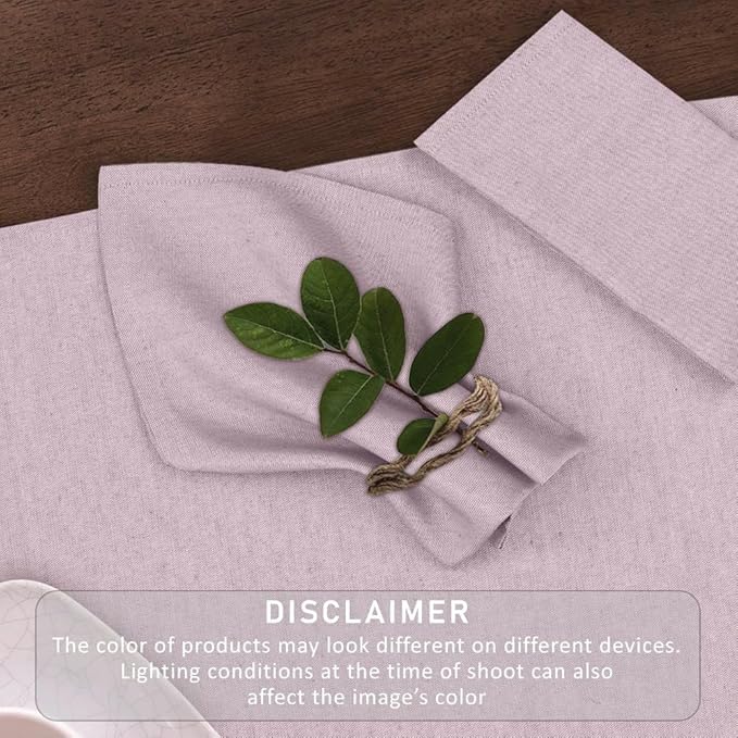 Ruvanti Cloth Napkins Set of 6, 18x18 Reusable Napkins Cloth Washable, Soft & Durable Table Napkin, Poly Cotton Fabric Dinner Napkins for Parties, Christmas, Thanksgiving, Weddings - Mauve