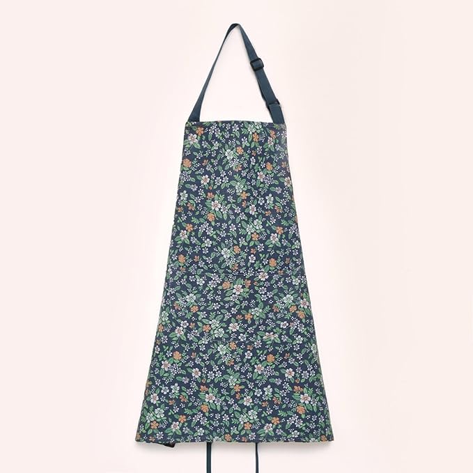 2 Pack Floral Apron for Women with Pockets, Adjustable Cotton Chef Aprons for Kitchen, Cooking, BBQ & Grill