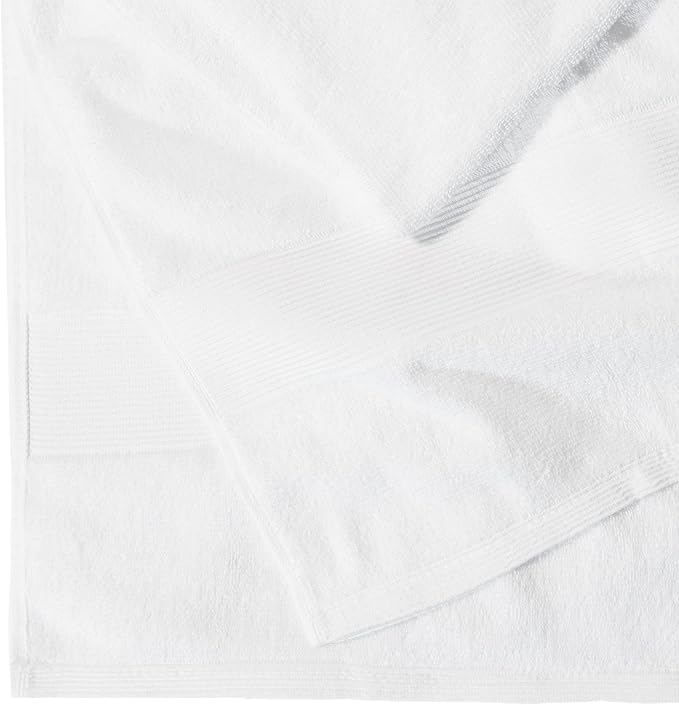 Belizzi Home Premium Cotton Oversized 2 Pack Bath Sheet 35x70-100% Pure Cotton - Ideal for Everyday use - Ultra Soft & Highly Absorbent - Machine Washable - White