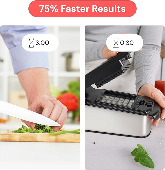 Fullstar The Original Pro Chopper - Vegetable Chopper and Spiralizer, Food Chopper with Container, Fruit Slicer, Kitchen Gadgets & Gifts, Home Essentials (9 in 1, SS Black)