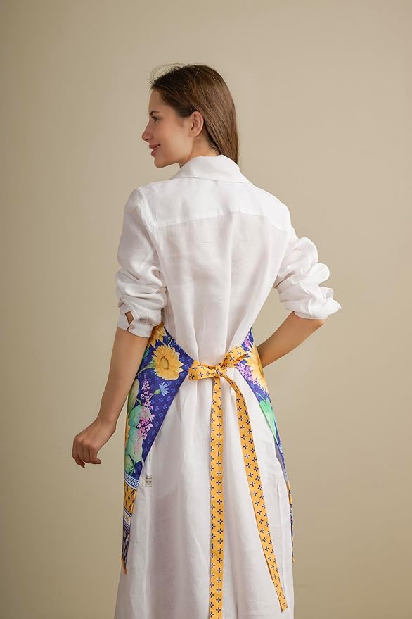 Maison d' Hermine 100% Cotton Apron for women with Pocket Kitchen Chef Apron for Men Cooking Mothers Day Gifts