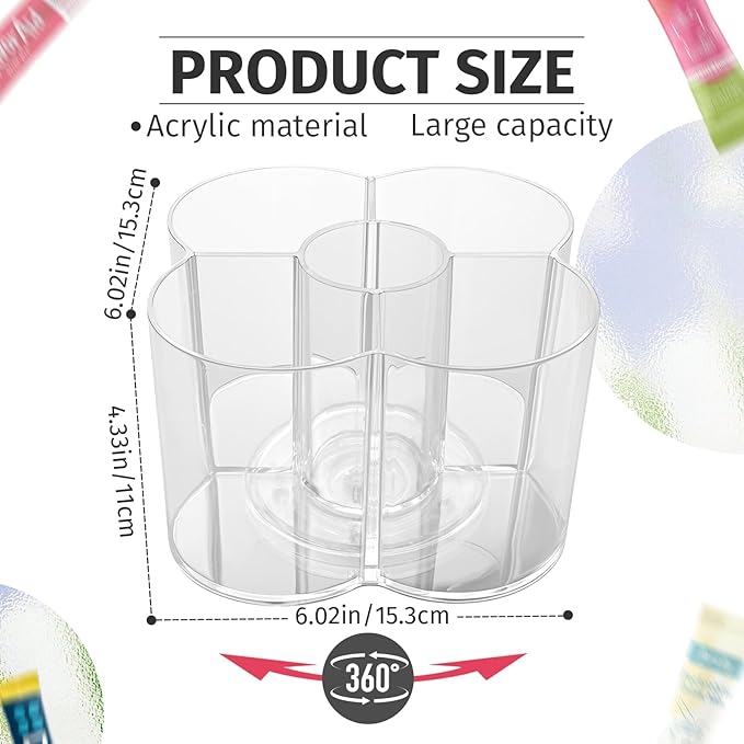 Drink Packet Organizer for Powdered Drink Mix,Powder Packet,Water Packet,Water Flavor Packet,Lazy Susan Organizer for Drink Mix Rotating Holder for Drink Mix Necessities (Flower)