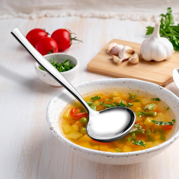 Small Stainless Steel Gravy Soup Ladles, Gravy Ladle Spoon, 8 Pieces