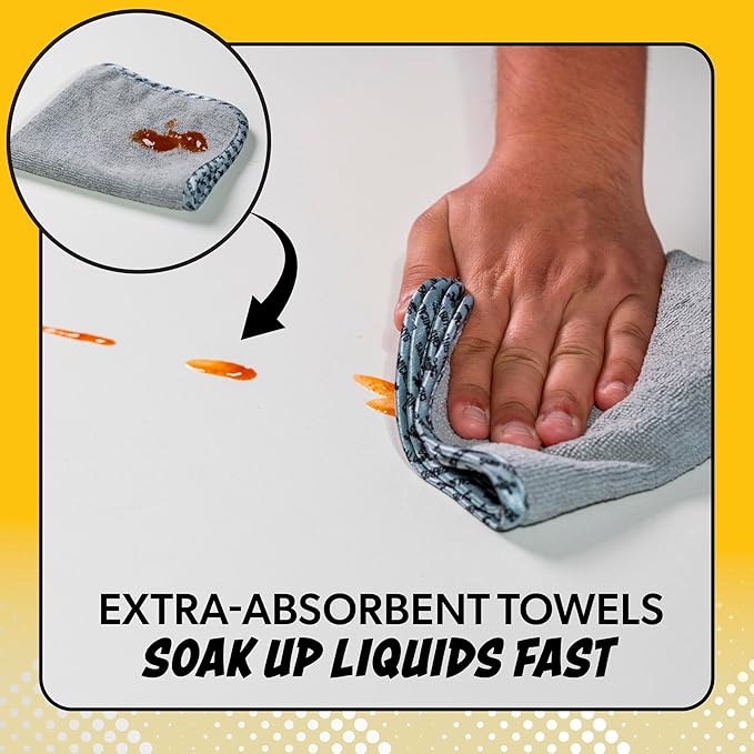 Chemical Guys Microfiber Cleaning Towels, Car Interior, Home and Garage, Scratch-Free, Lint-Free Short-Pile Microfiber, Multi-Color, 14 in x 12 in - 9 Pack