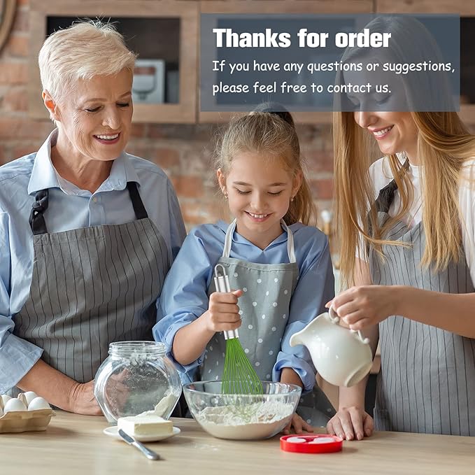 OYV Silicone Whisk,Professional Whisks For Cooking Non Scratch,Stainless Steel & Silicone Wisk,Plastic Rubber Whisk Tool For Nonstick Cookware Pans,Silicon Wisks Set of 3,Green.