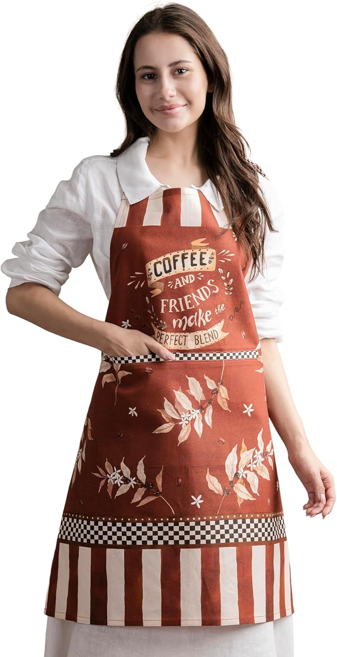 Maison d' Hermine 100% Cotton Apron for women with Pocket Kitchen Chef Apron for Men Cooking Mothers Day Gifts