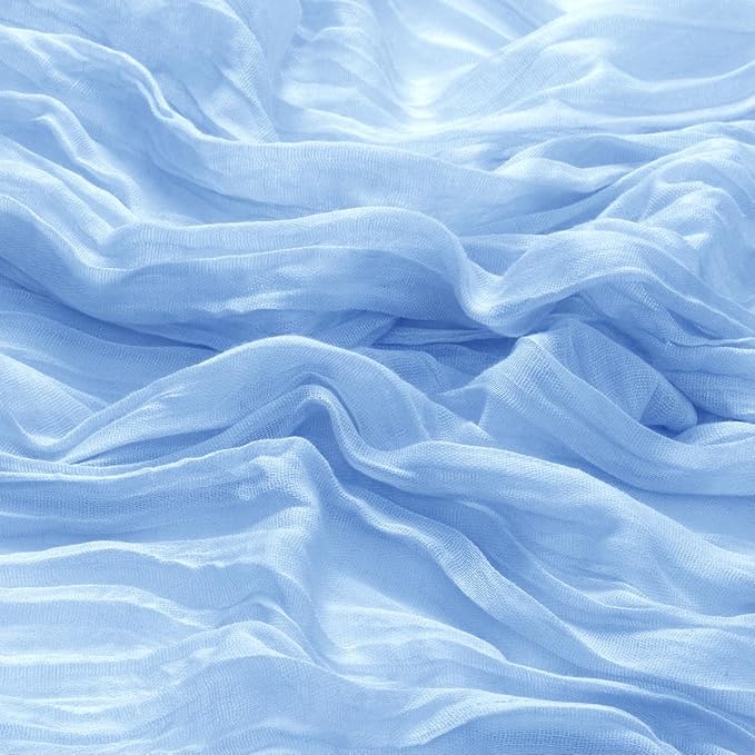 DeZerlor 30 Pack Light Blue Cheesecloth Napkins Christmas Cloth Napkins Set of 30 Baby Blue Holiday Dinner Napkins Bulk 21x21 Inches for Wedding Bridal Shower Baby Shower Xmas Parties