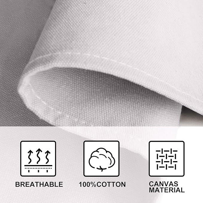 OUNLEN Chef Apron for Men Women Canvas Aprons with 3 Pockets Cross Back Resistant Work Apron for Cooking