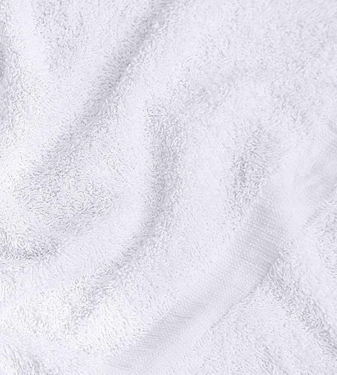 GOLD TEXTILES 36 Pack White Small Bath Towels 20x40 Inches - Cotton Blend Economy Cheap Bulk Bath Towels for Commercial Uses, Gym, Salon, Spa & Hair- Lightweight Quick Drying (36 White)