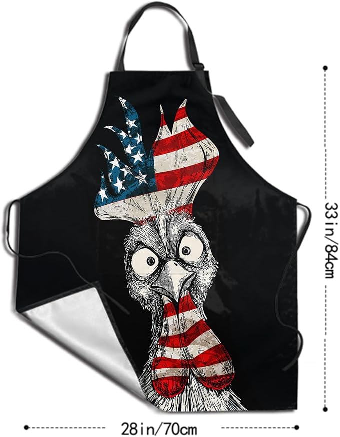 Funny Apron Polyester Grooming Aprons with Pocket for Cooking Kitchen Grilling Adults