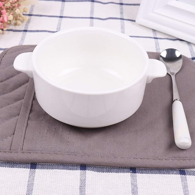 Anyi Pot Holders for Kitchen Heat Resistant, Cotton Hot Pads for Counter Table, Grey Kitchen Pot Holders with Pocket Pack of 3
