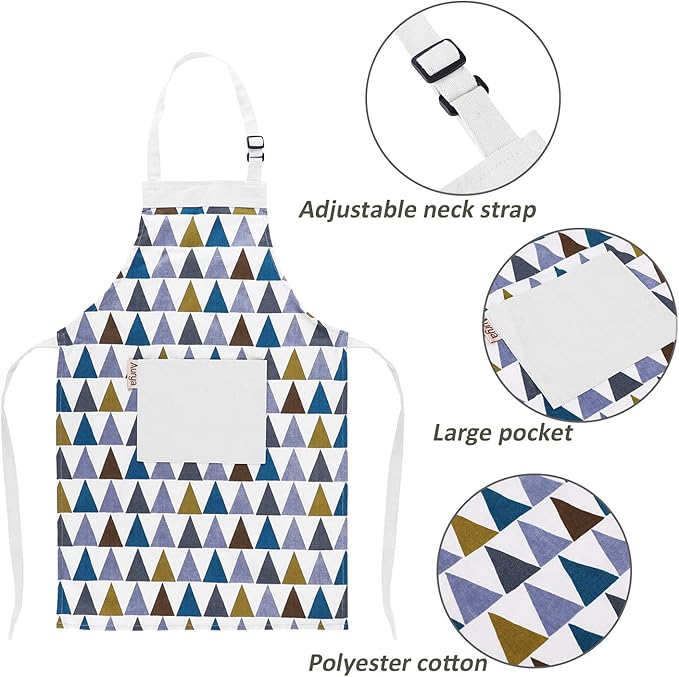 Adjustable Apron and Chef Hat Set for Cooking and Baking